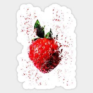 Strawberryy Splash Sticker